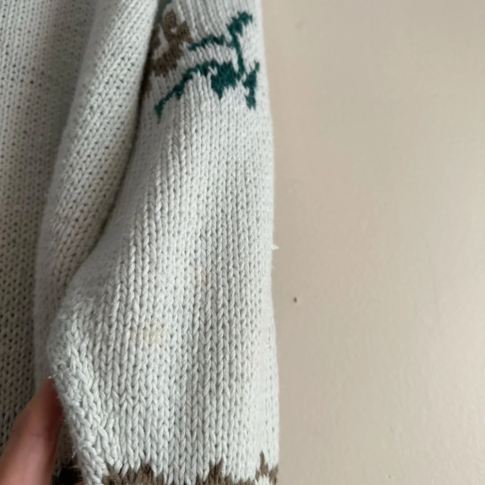 Vintage Rose Floral Knit Mock Neck Sweater - Picture 6 of 11
